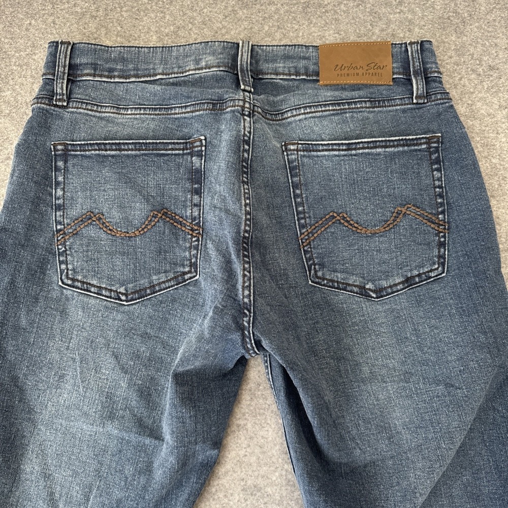 Urban Star Jeans Men's Blue Denim 34x32 Straight Leg Fit - Picture 6 of 13